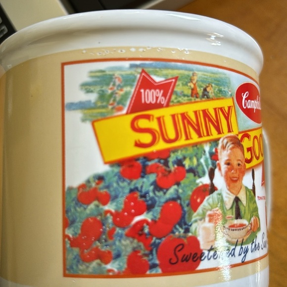 Campbell's Soup Coffee Mug Cup With Sunny Good & Tomato On Each Side - Picture 4 of 4